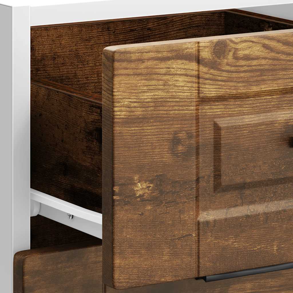 Onderkast Porto bewerkt hout gerookt eikenkleurig is nu te koop bij PeponiXL, paradijselijk wonen!