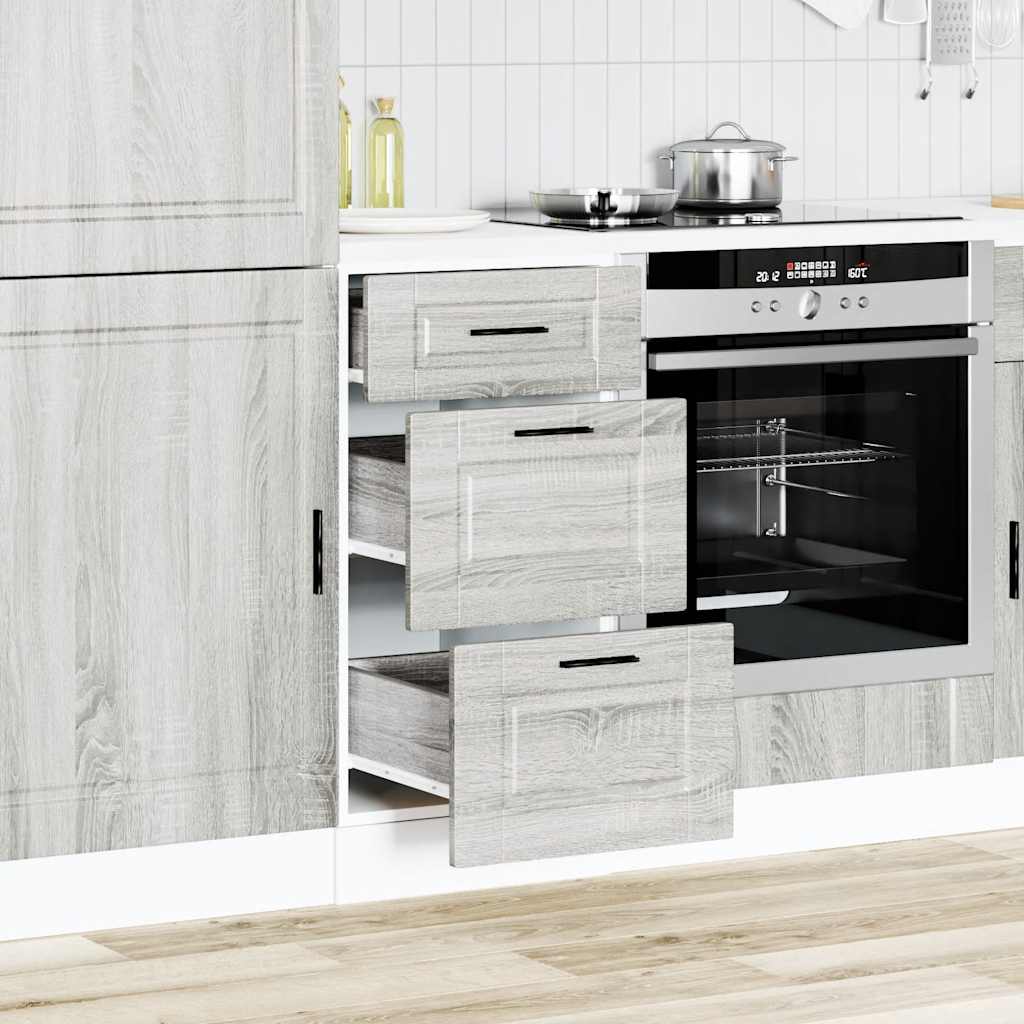 Onderkast Porto bewerkt hout grijs sonoma eiken is nu te koop bij PeponiXL, paradijselijk wonen!