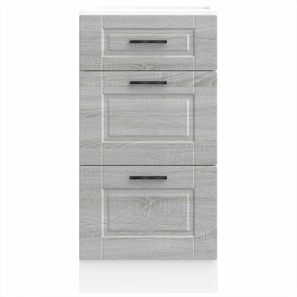 Onderkast Porto bewerkt hout grijs sonoma eiken is nu te koop bij PeponiXL, paradijselijk wonen!
