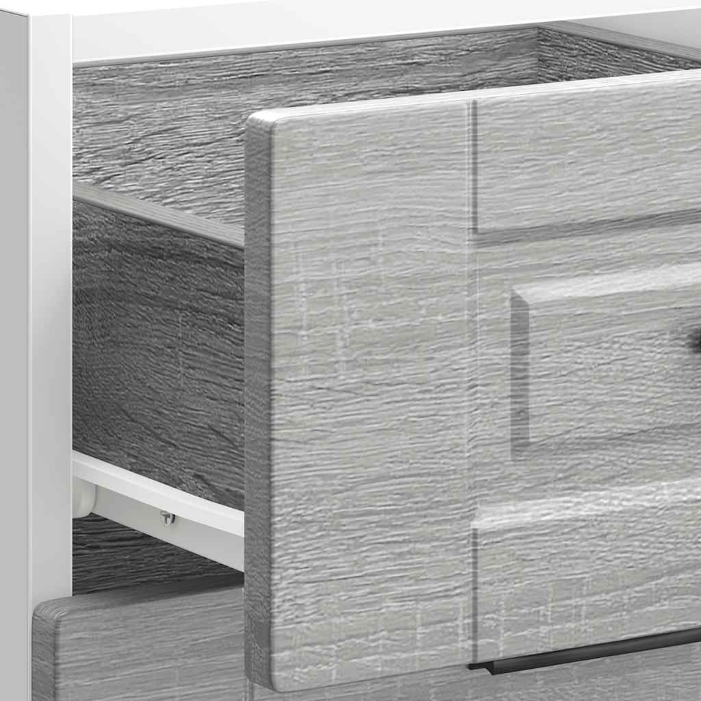 Onderkast Porto bewerkt hout grijs sonoma eiken is nu te koop bij PeponiXL, paradijselijk wonen!