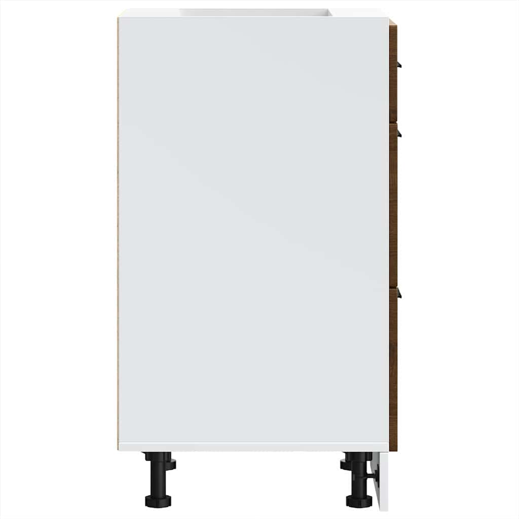 Onderkast Porto bewerkt hout bruin eikenkleur is nu te koop bij PeponiXL, paradijselijk wonen!