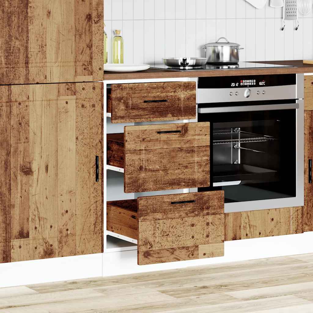 Onderkast Porto bewerkt hout oud houtkleurig is nu te koop bij PeponiXL, paradijselijk wonen!
