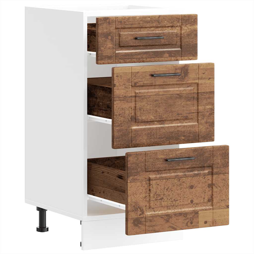 Onderkast Porto bewerkt hout oud houtkleurig is nu te koop bij PeponiXL, paradijselijk wonen!