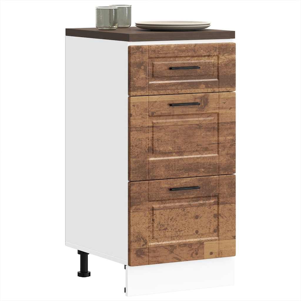 Onderkast Porto bewerkt hout oud houtkleurig is nu te koop bij PeponiXL, paradijselijk wonen!
