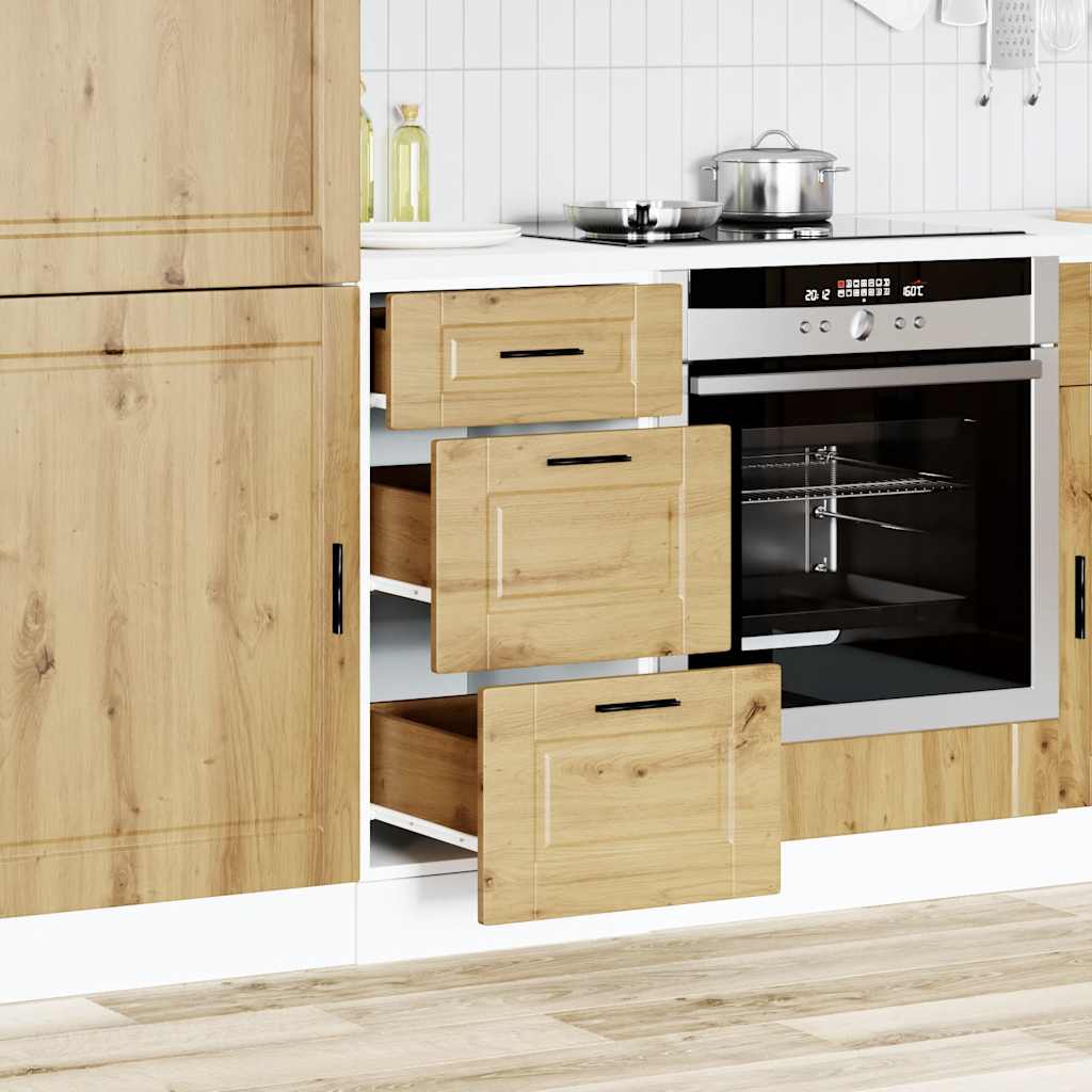 Onderkast Porto bewerkt hout artisanaal eikenkleur is nu te koop bij PeponiXL, paradijselijk wonen!