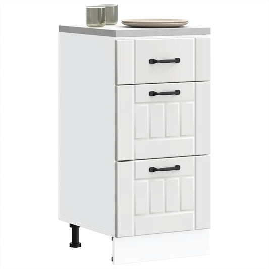 Onderkast Lucca bewerkt hout wit is nu te koop bij PeponiXL, paradijselijk wonen!