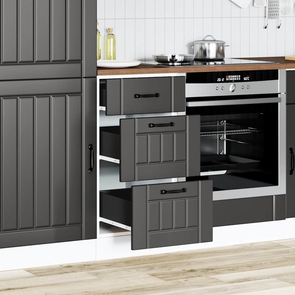 Onderkast "Lucca" Zwart Bewerkt Hout is nu te koop bij PeponiXL, paradijselijk wonen!