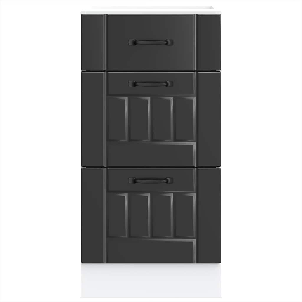 Onderkast "Lucca" Zwart Bewerkt Hout is nu te koop bij PeponiXL, paradijselijk wonen!
