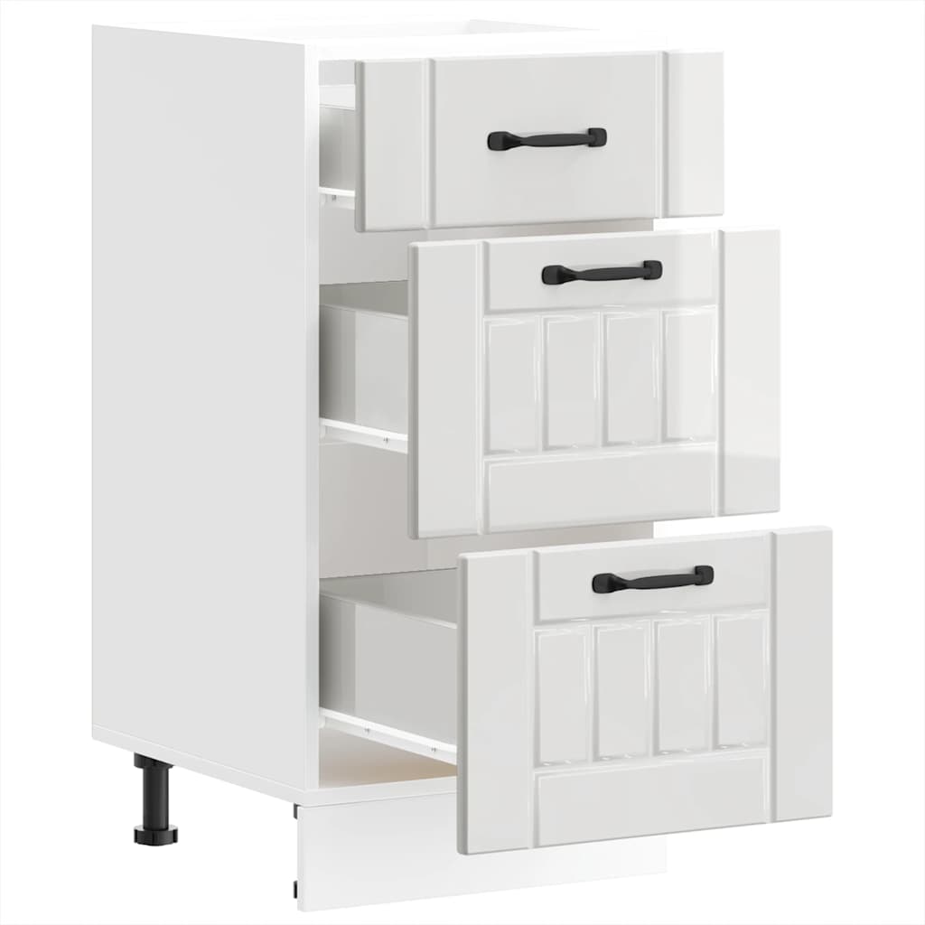 Onderkast "Lucca" Hoogglans Wit Bewerkt Hout is nu te koop bij PeponiXL, paradijselijk wonen!