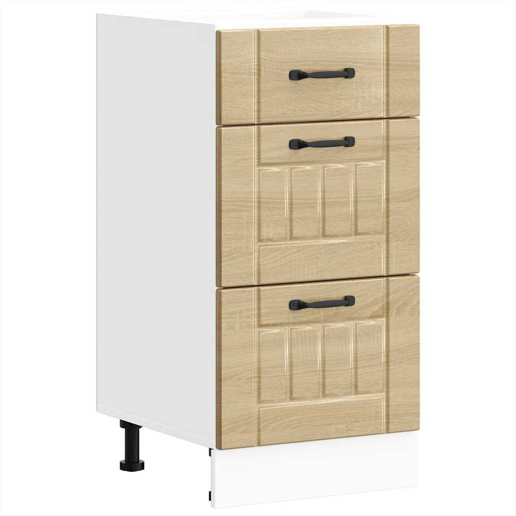 Onderkast Lucca bewerkt hout sonoma eikenkleurig is nu te koop bij PeponiXL, paradijselijk wonen!