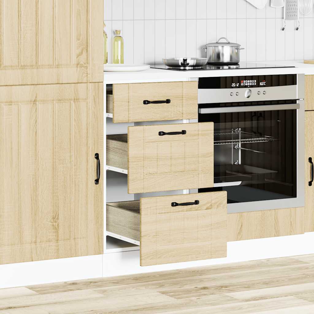 Onderkast Lucca bewerkt hout sonoma eikenkleurig is nu te koop bij PeponiXL, paradijselijk wonen!