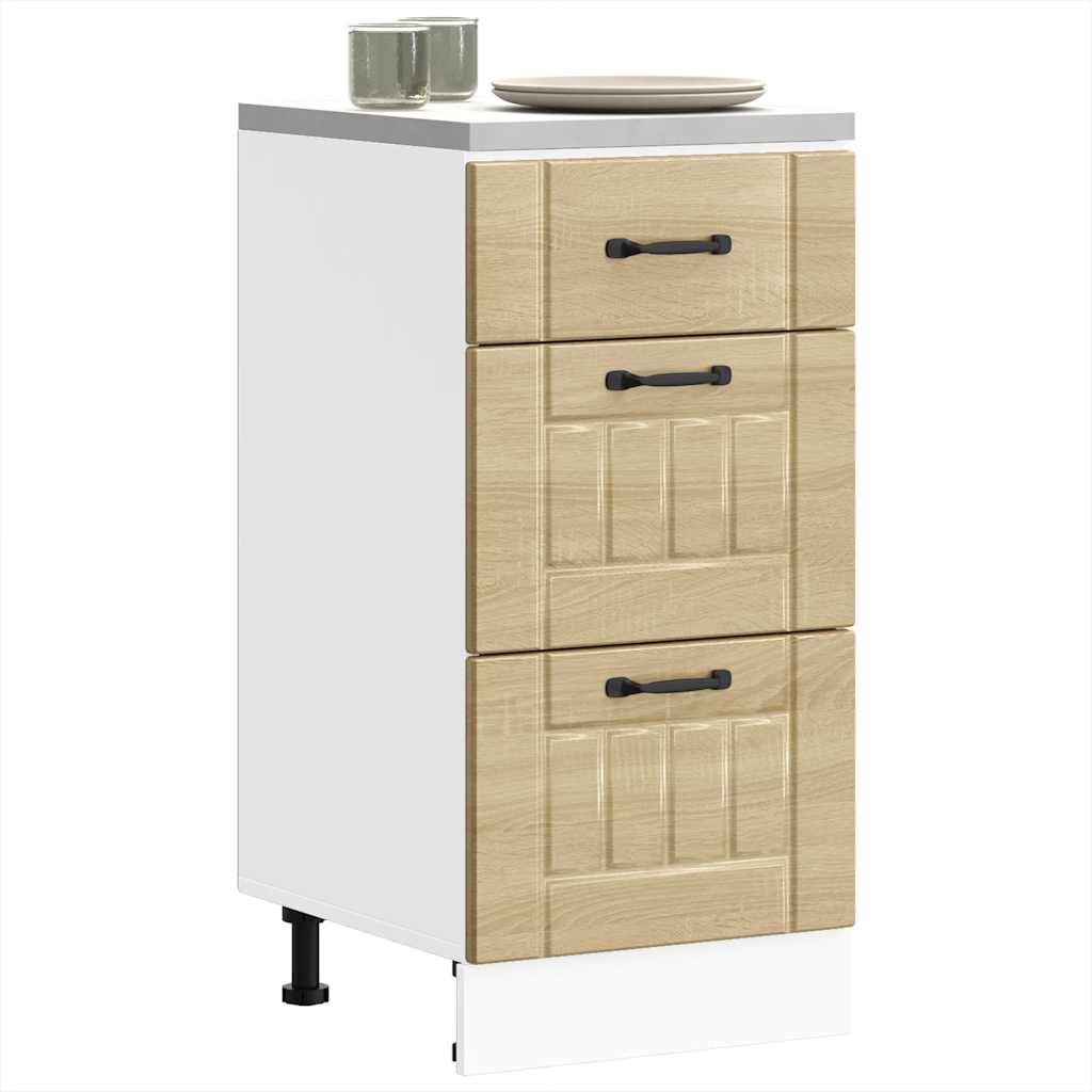 Onderkast Lucca bewerkt hout sonoma eikenkleurig is nu te koop bij PeponiXL, paradijselijk wonen!