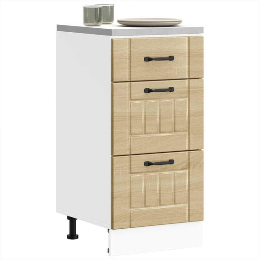 Onderkast Lucca bewerkt hout sonoma eikenkleurig is nu te koop bij PeponiXL, paradijselijk wonen!
