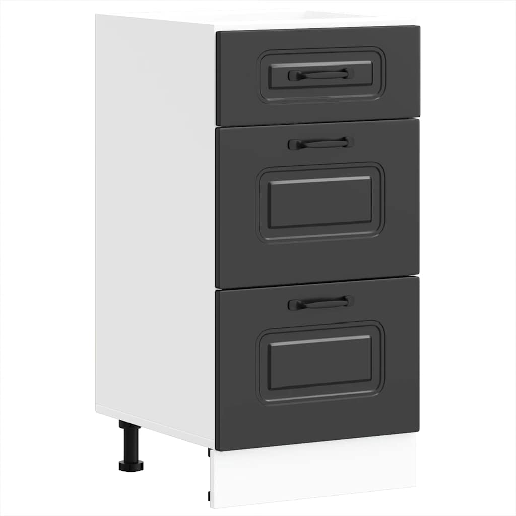 Onderkast "Kalmar" Zwart Bewerkt Hout is nu te koop bij PeponiXL, paradijselijk wonen!