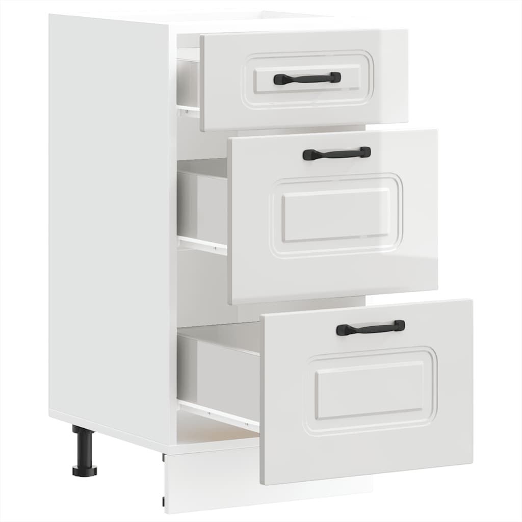 Onderkast "Kalmar" Hoogglans Wit Bewerkt Hout is nu te koop bij PeponiXL, paradijselijk wonen!