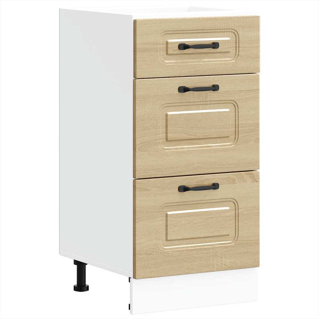 Onderkast Kalmar bewerkt hout sonoma eikenkleurig is nu te koop bij PeponiXL, paradijselijk wonen!