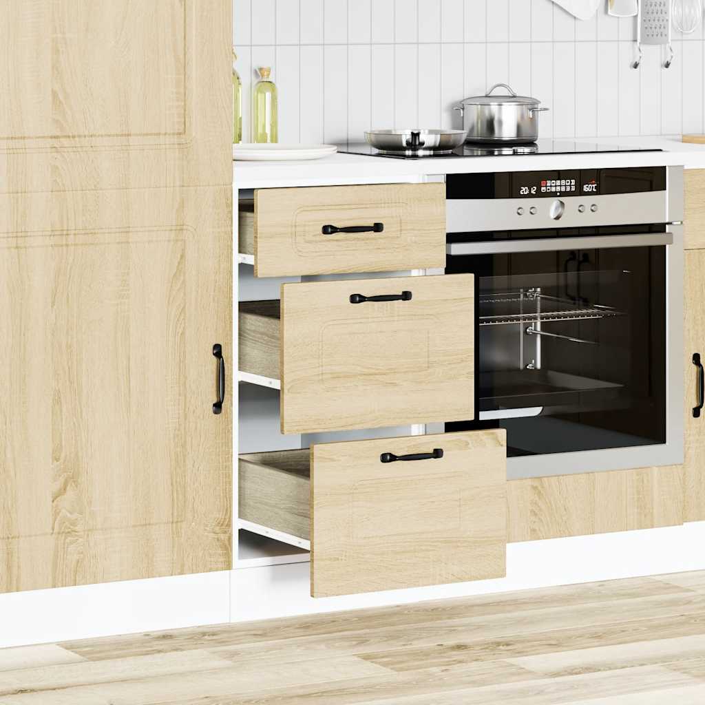 Onderkast Kalmar bewerkt hout sonoma eikenkleurig is nu te koop bij PeponiXL, paradijselijk wonen!