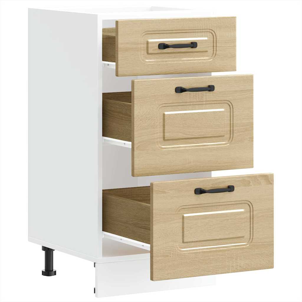 Onderkast Kalmar bewerkt hout sonoma eikenkleurig is nu te koop bij PeponiXL, paradijselijk wonen!