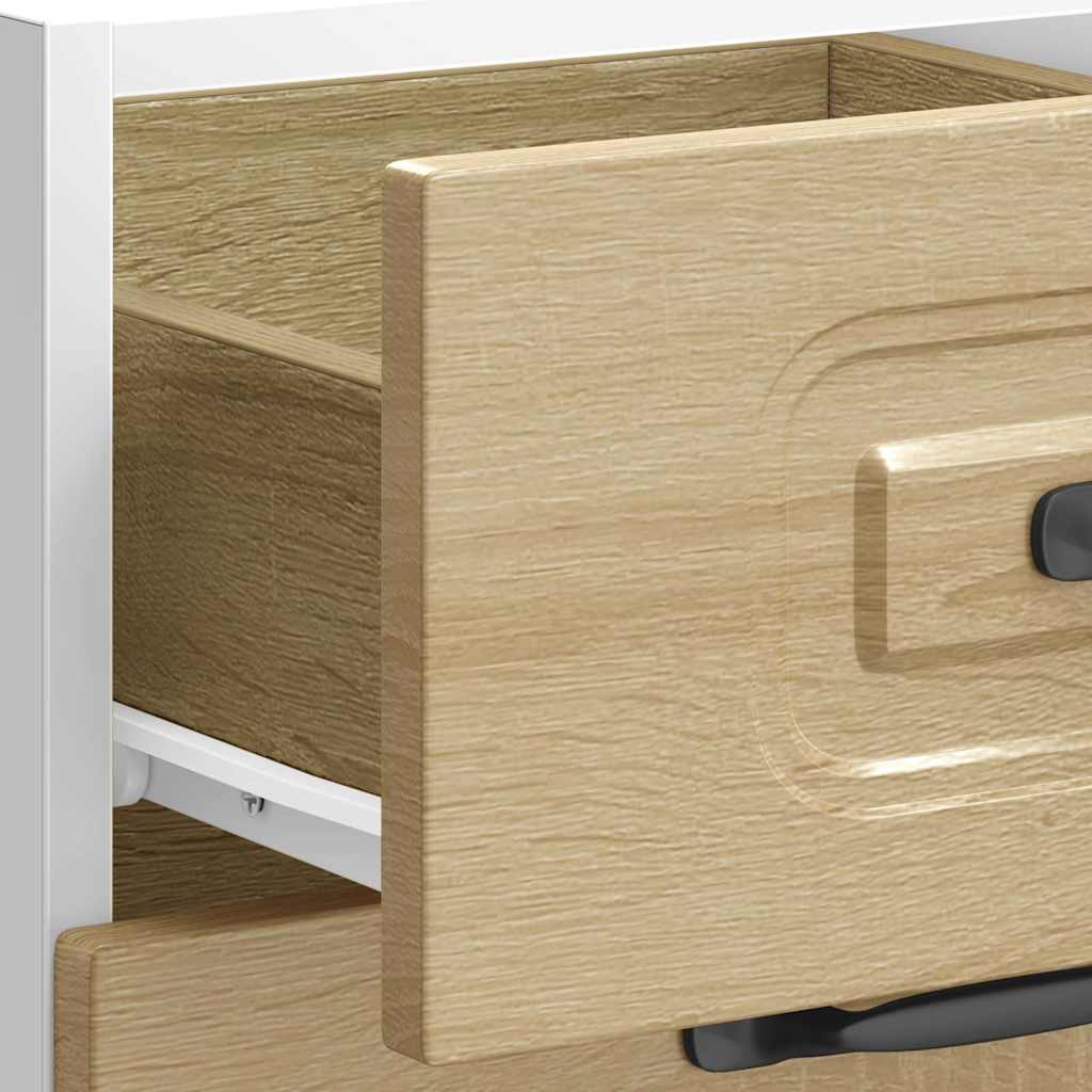 Onderkast Kalmar bewerkt hout sonoma eikenkleurig is nu te koop bij PeponiXL, paradijselijk wonen!