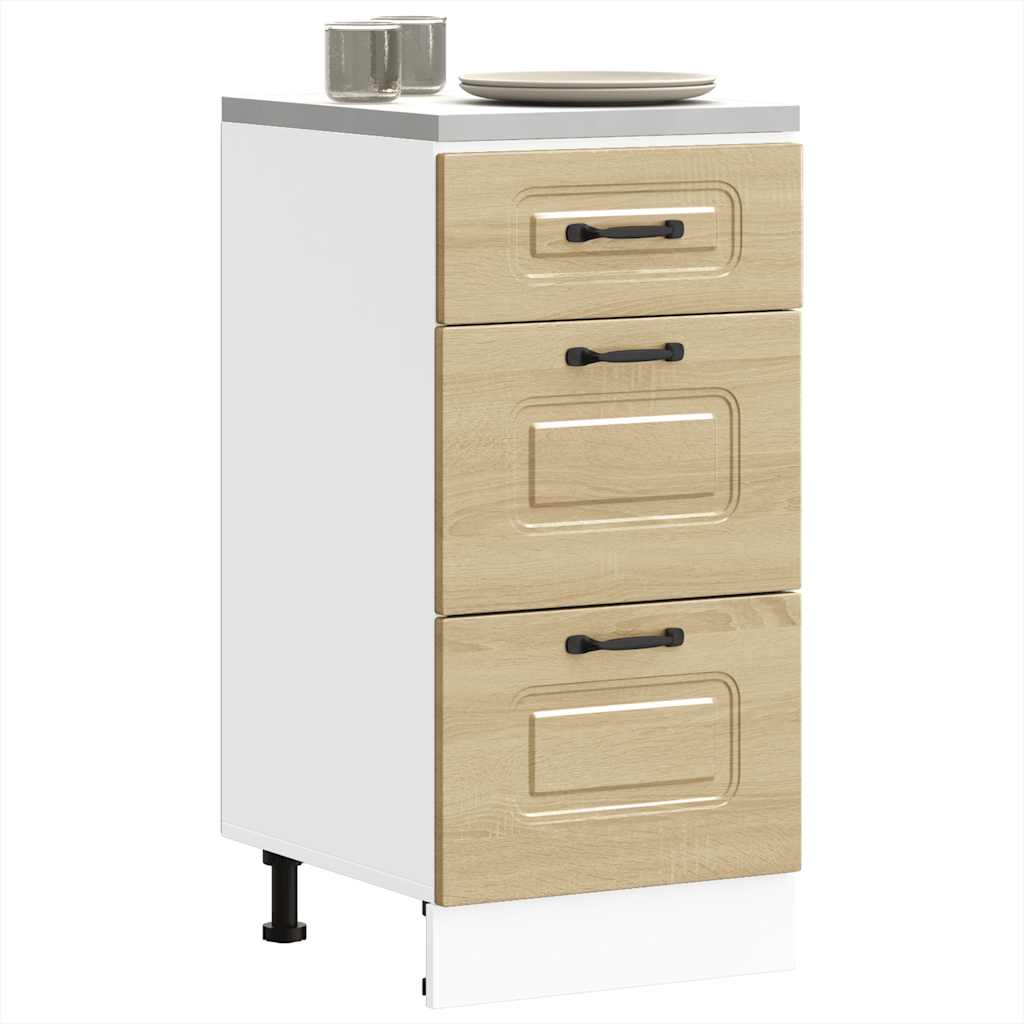 Onderkast Kalmar bewerkt hout sonoma eikenkleurig is nu te koop bij PeponiXL, paradijselijk wonen!
