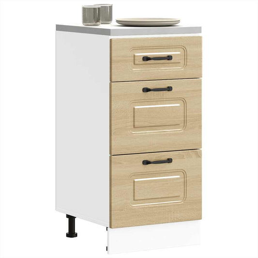 Onderkast Kalmar bewerkt hout sonoma eikenkleurig is nu te koop bij PeponiXL, paradijselijk wonen!
