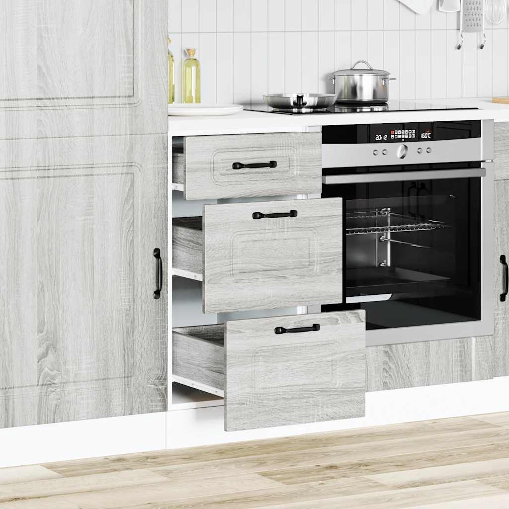 Onderkast Kalmar bewerkt hout grijs sonoma eiken is nu te koop bij PeponiXL, paradijselijk wonen!