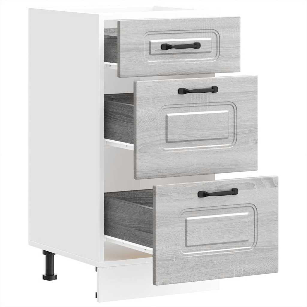 Onderkast Kalmar bewerkt hout grijs sonoma eiken is nu te koop bij PeponiXL, paradijselijk wonen!