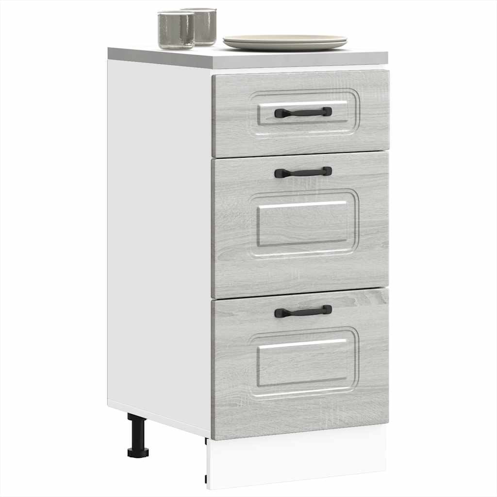 Onderkast Kalmar bewerkt hout grijs sonoma eiken is nu te koop bij PeponiXL, paradijselijk wonen!