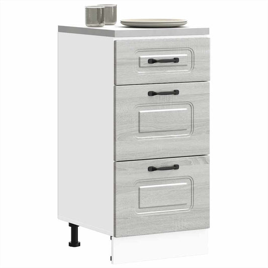 Onderkast Kalmar bewerkt hout grijs sonoma eiken is nu te koop bij PeponiXL, paradijselijk wonen!