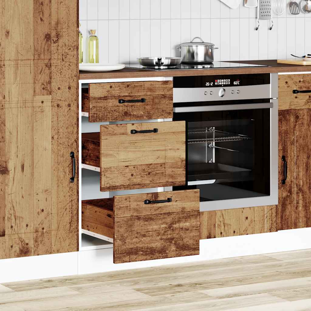 Onderkast Kalmar bewerkt hout oud houtkleurig is nu te koop bij PeponiXL, paradijselijk wonen!