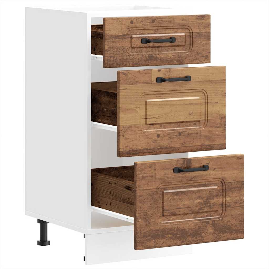 Onderkast Kalmar bewerkt hout oud houtkleurig is nu te koop bij PeponiXL, paradijselijk wonen!