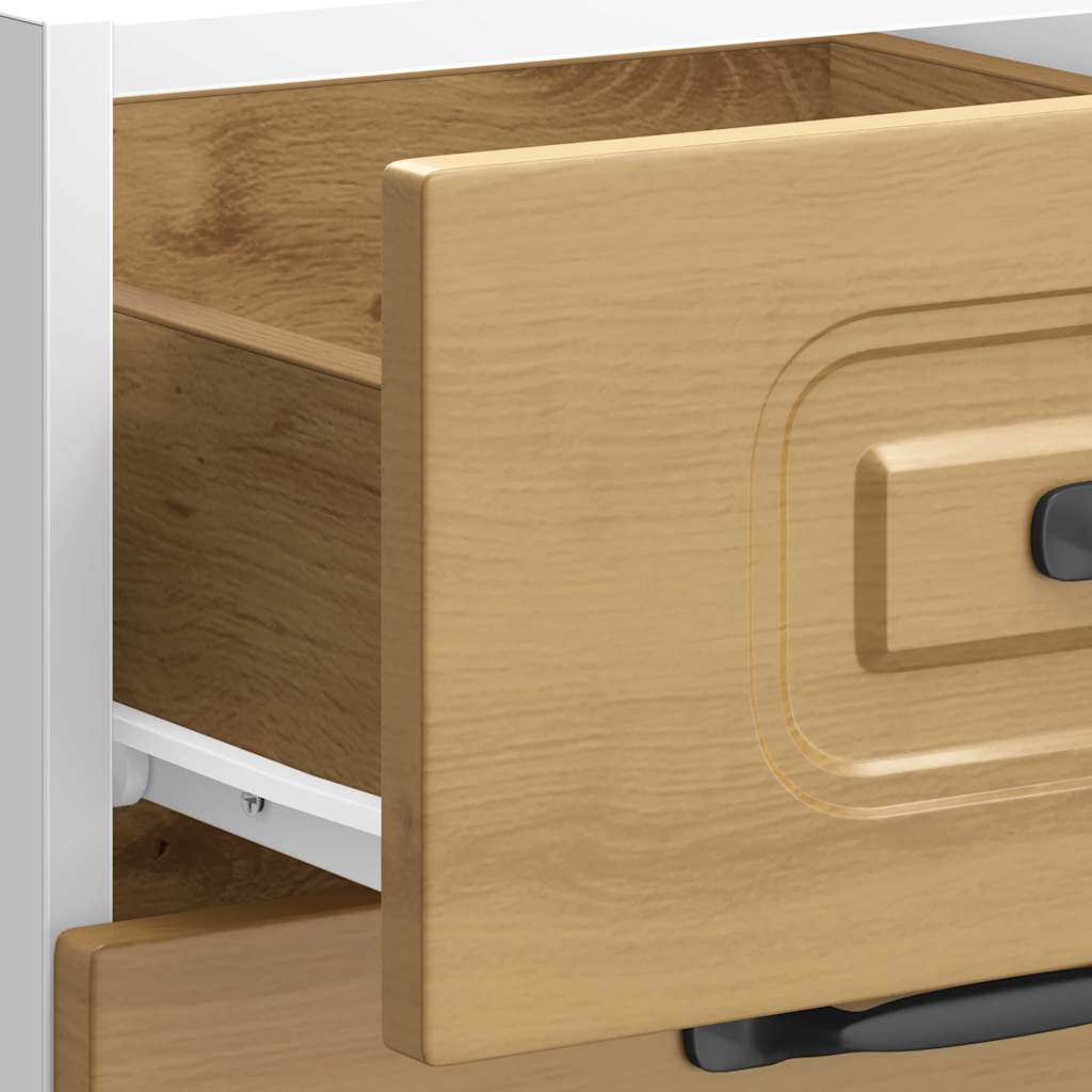 Onderkast Kalmar bewerkt hout artisanaal eikenkleur is nu te koop bij PeponiXL, paradijselijk wonen!