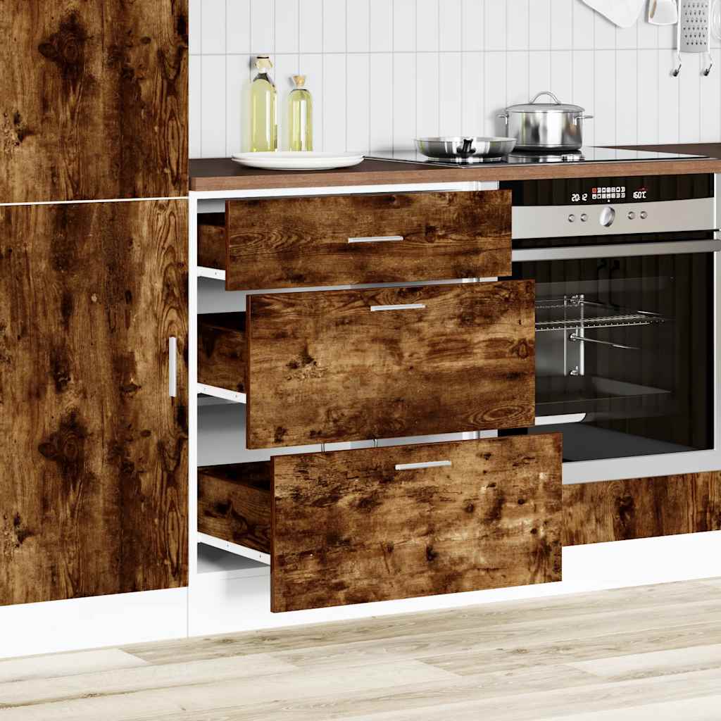 Onderkast Lyon bewerkt hout gerookt eikenkleurig is nu te koop bij PeponiXL, paradijselijk wonen!