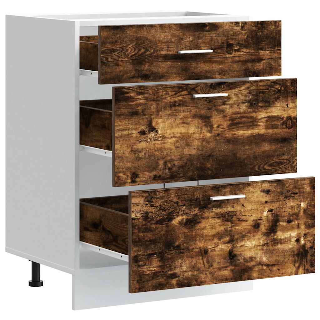 Onderkast Lyon bewerkt hout gerookt eikenkleurig is nu te koop bij PeponiXL, paradijselijk wonen!