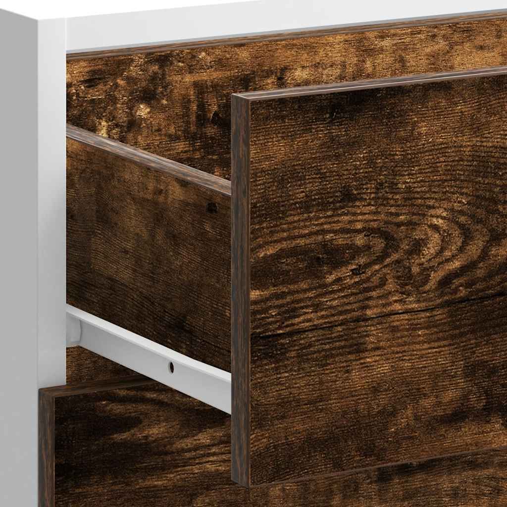 Onderkast Lyon bewerkt hout gerookt eikenkleurig is nu te koop bij PeponiXL, paradijselijk wonen!