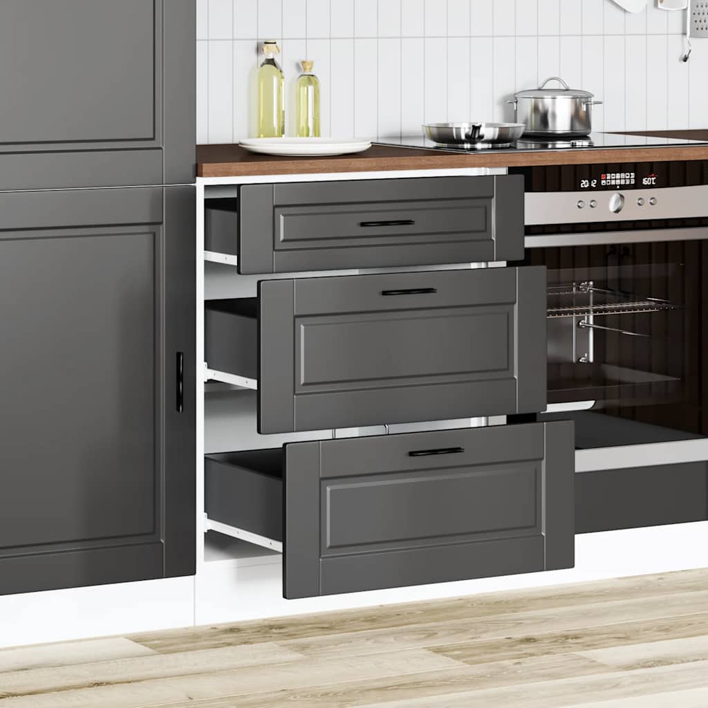 Onderkast "Porto" Zwart Bewerkt Hout is nu te koop bij PeponiXL, paradijselijk wonen!
