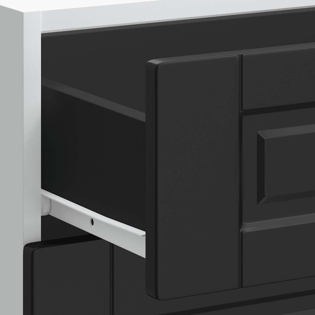 Onderkast "Porto" Zwart Bewerkt Hout is nu te koop bij PeponiXL, paradijselijk wonen!