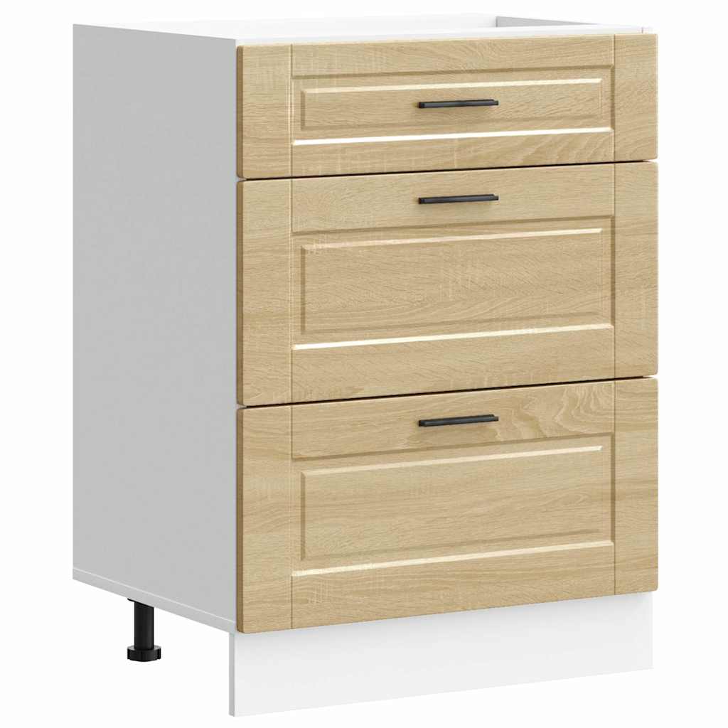 Onderkast Porto bewerkt hout sonoma eikenkleurig is nu te koop bij PeponiXL, paradijselijk wonen!