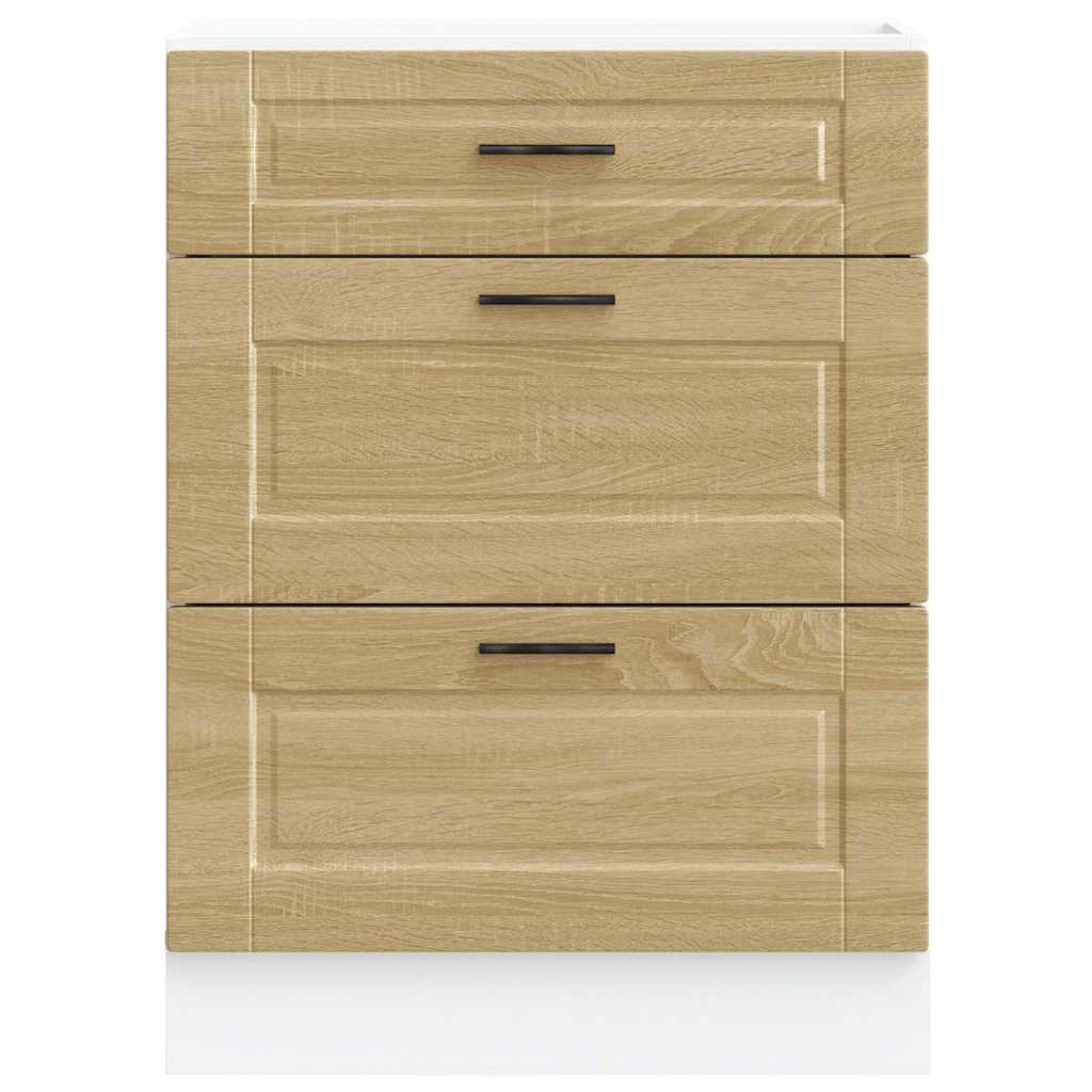 Onderkast Porto bewerkt hout sonoma eikenkleurig is nu te koop bij PeponiXL, paradijselijk wonen!