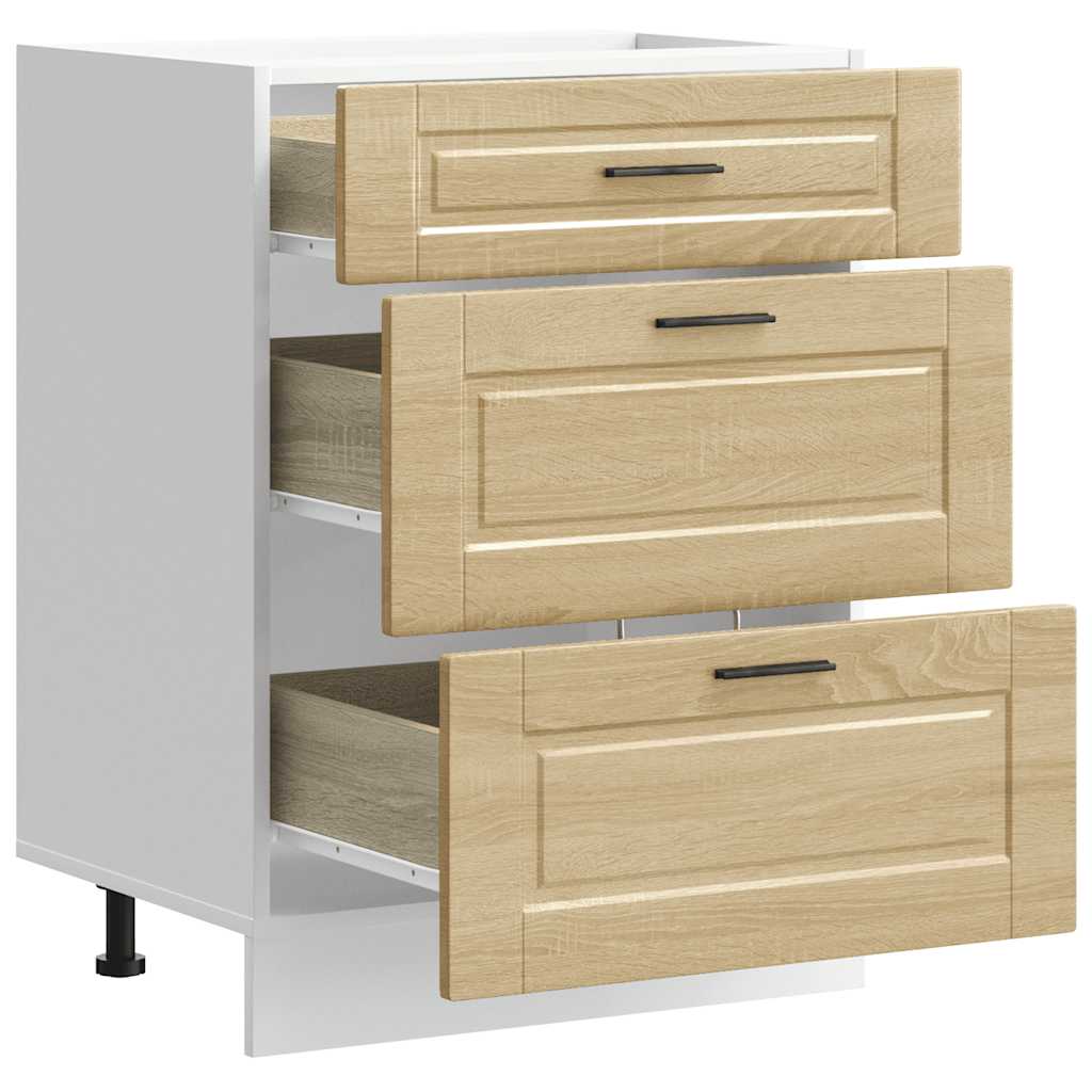 Onderkast Porto bewerkt hout sonoma eikenkleurig is nu te koop bij PeponiXL, paradijselijk wonen!