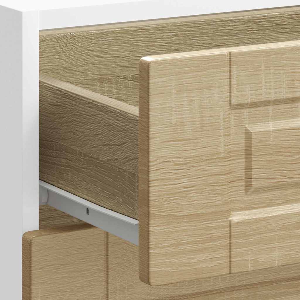 Onderkast Porto bewerkt hout sonoma eikenkleurig is nu te koop bij PeponiXL, paradijselijk wonen!