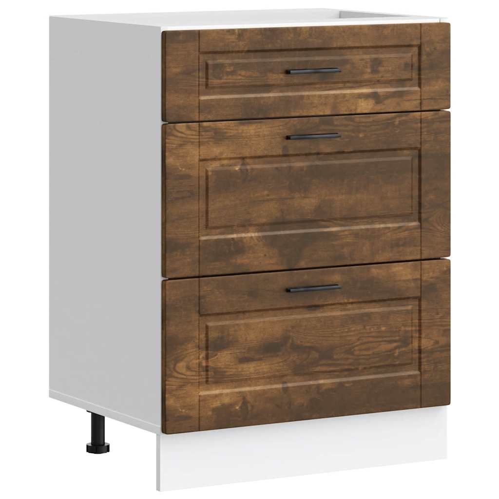 Onderkast Porto bewerkt hout gerookt eikenkleurig is nu te koop bij PeponiXL, paradijselijk wonen!