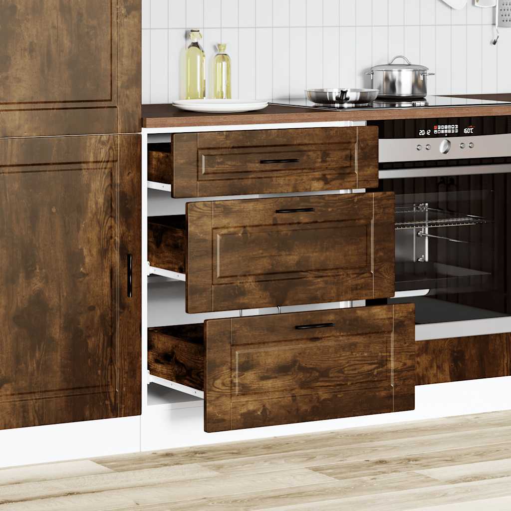 Onderkast Porto bewerkt hout gerookt eikenkleurig is nu te koop bij PeponiXL, paradijselijk wonen!