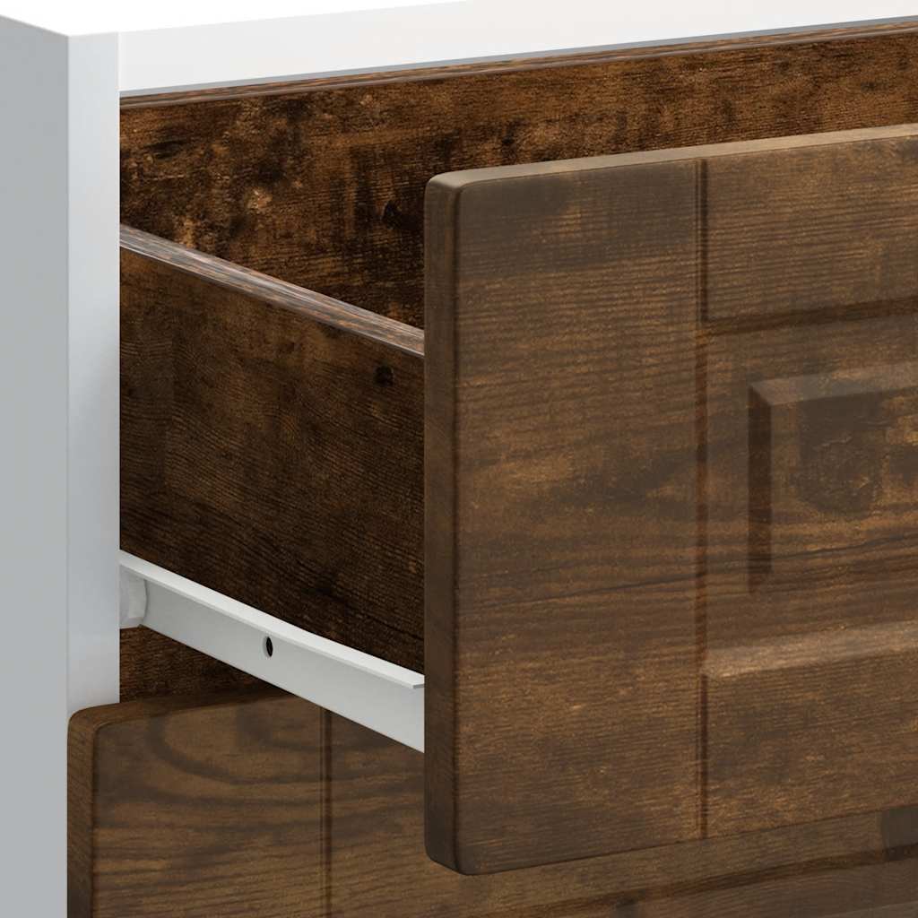 Onderkast Porto bewerkt hout gerookt eikenkleurig is nu te koop bij PeponiXL, paradijselijk wonen!