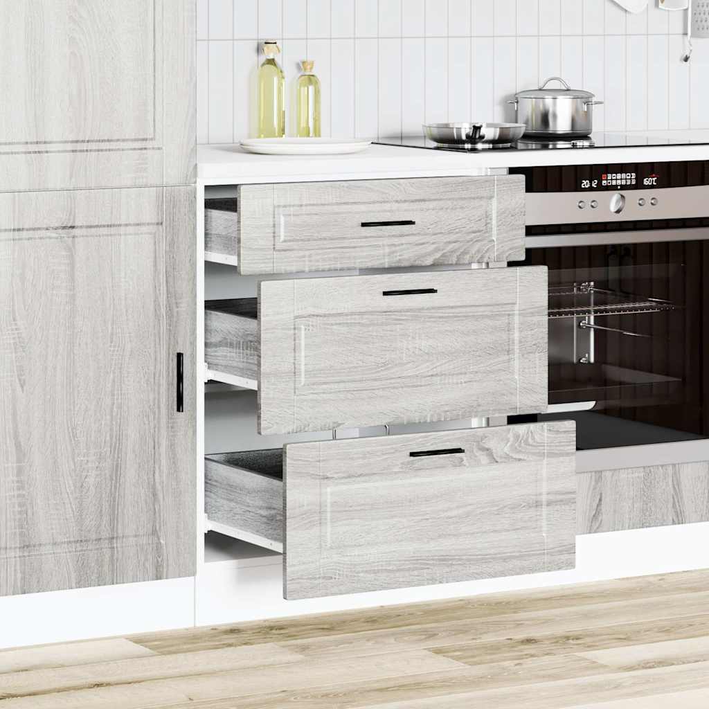 Onderkast Porto bewerkt hout grijs sonoma eiken is nu te koop bij PeponiXL, paradijselijk wonen!