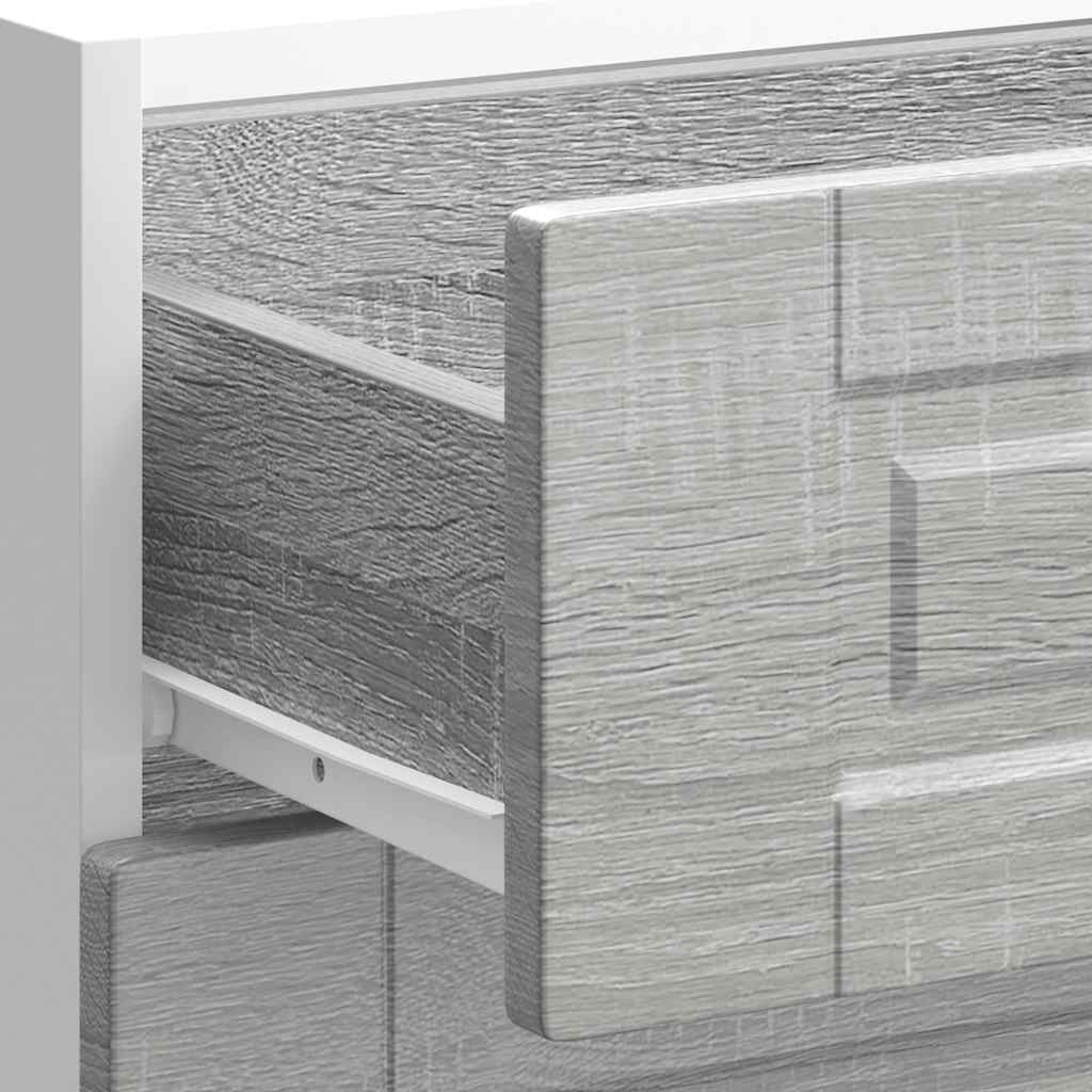 Onderkast Porto bewerkt hout grijs sonoma eiken is nu te koop bij PeponiXL, paradijselijk wonen!