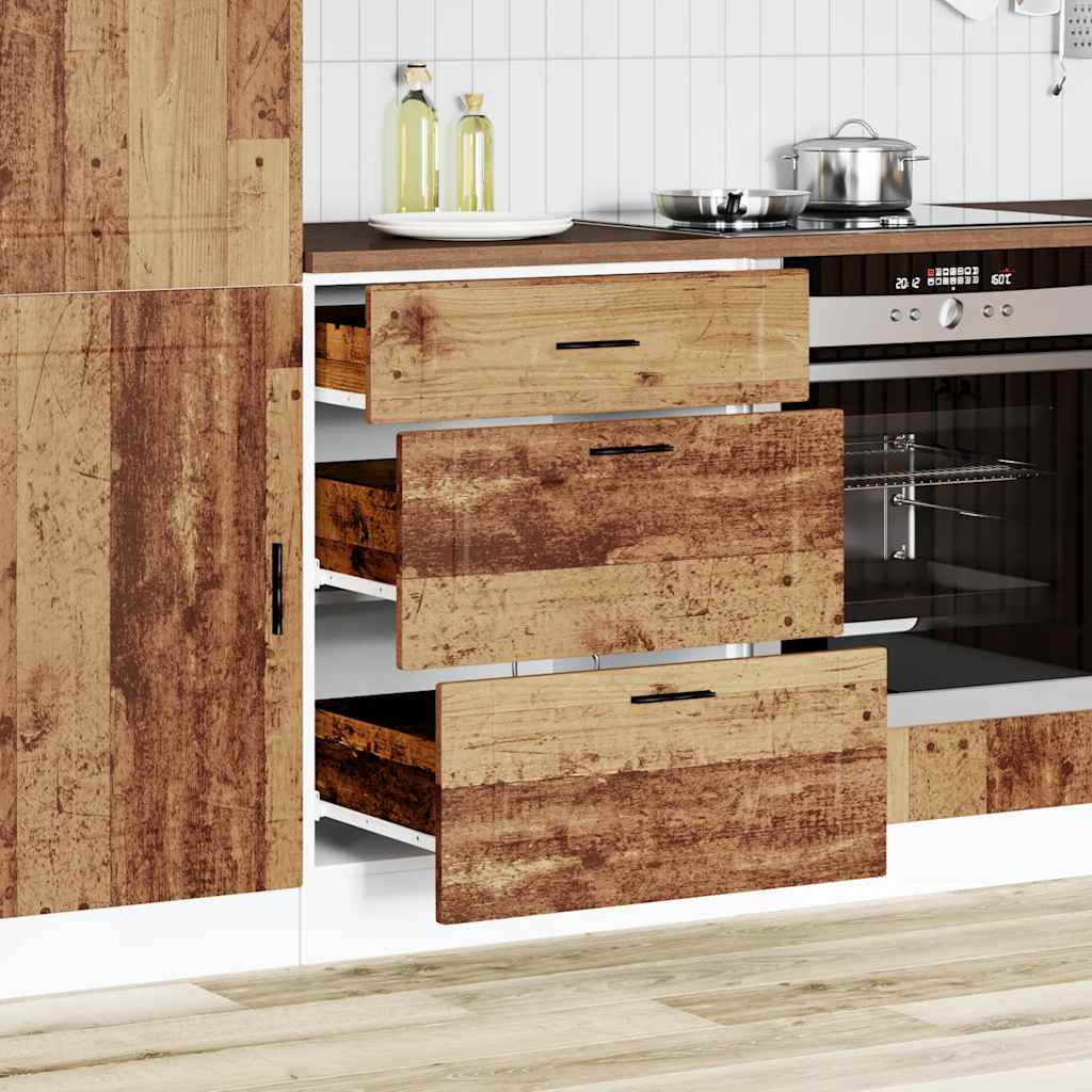 Onderkast Porto bewerkt hout oud houtkleurig is nu te koop bij PeponiXL, paradijselijk wonen!