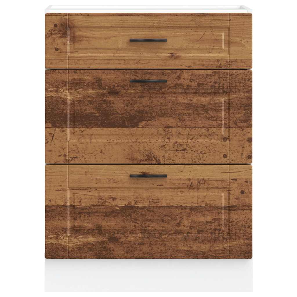 Onderkast Porto bewerkt hout oud houtkleurig is nu te koop bij PeponiXL, paradijselijk wonen!