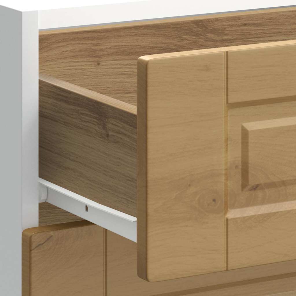Onderkast Porto bewerkt hout artisanaal eikenkleur is nu te koop bij PeponiXL, paradijselijk wonen!