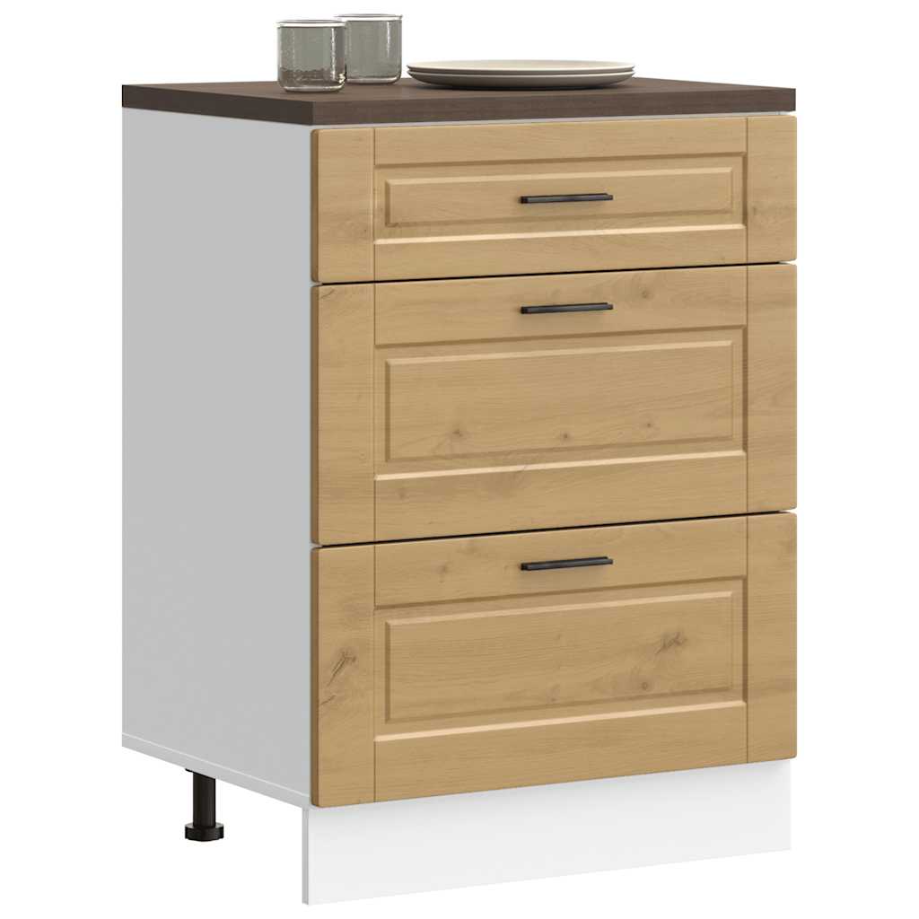 Onderkast Porto bewerkt hout artisanaal eikenkleur is nu te koop bij PeponiXL, paradijselijk wonen!